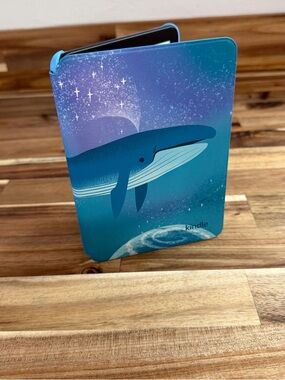 Kindle Blue Whale Pattern Protective Case - Blue